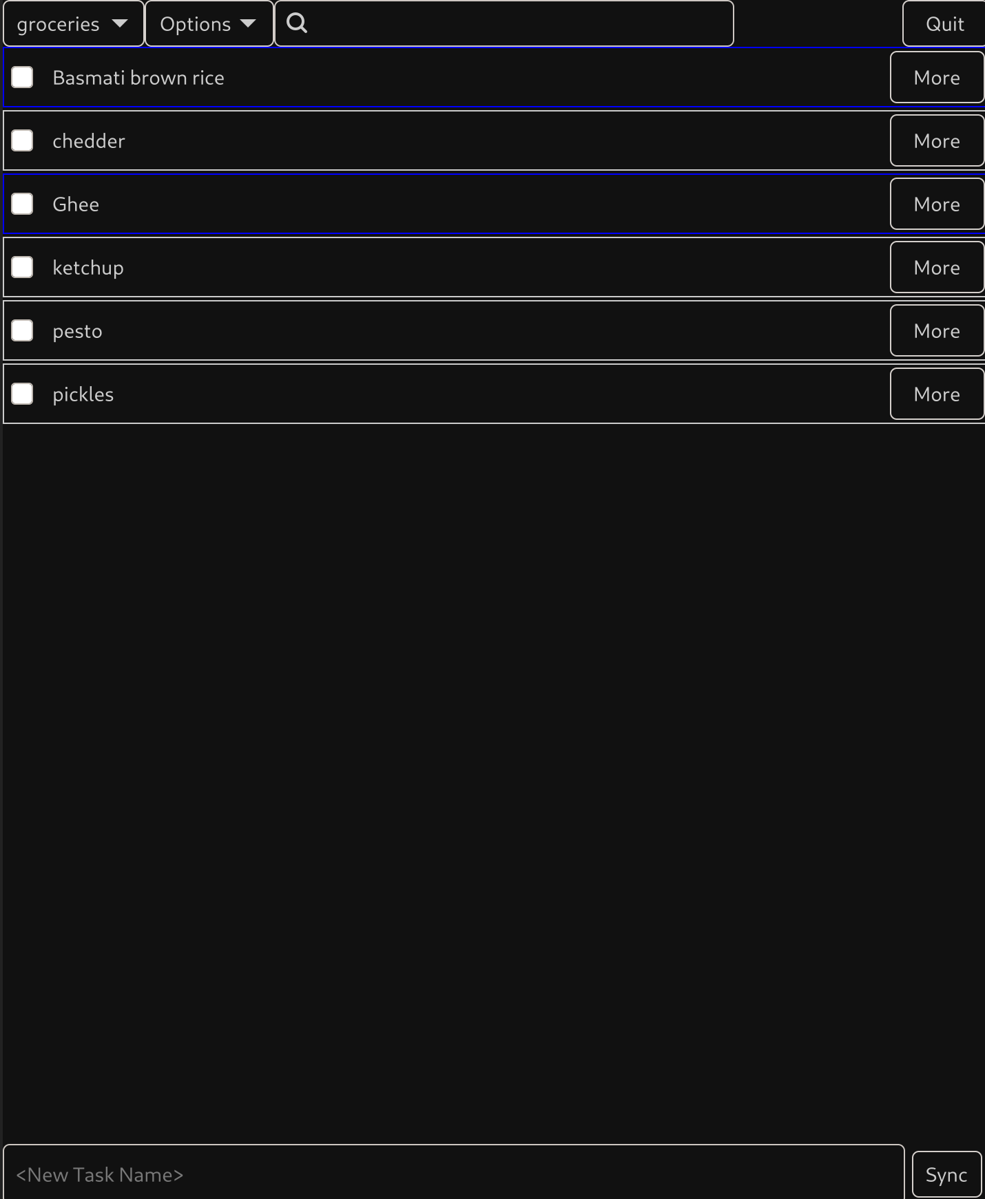 Screenshot of Tasx